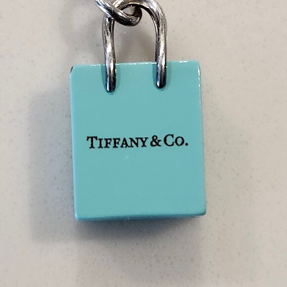 Authentic Tiffany & Co. Shopping Bag Charm Necklace - Picture 1 of 8